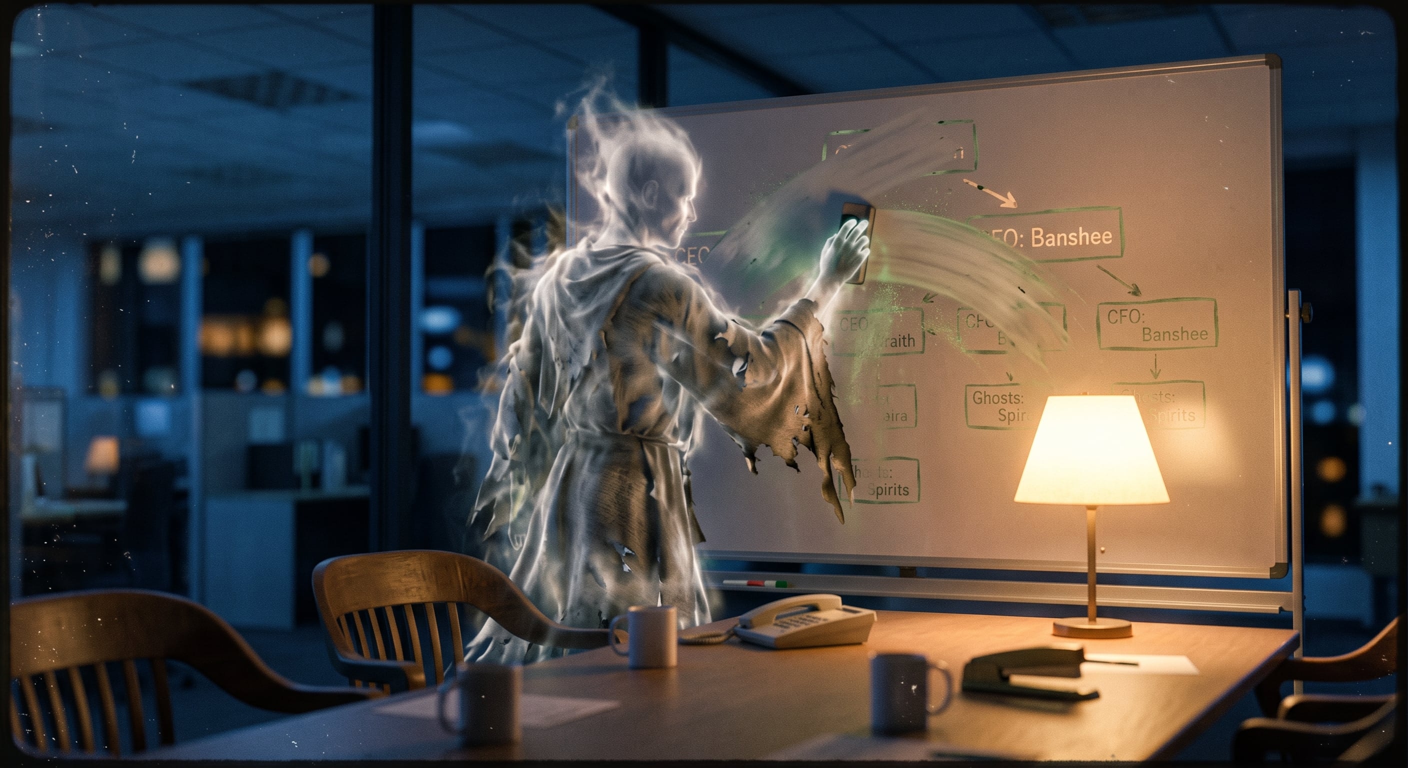 The Whiteboard Wraith in a conference room